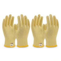 GOL-SIV Heavy Duty Aramid Cut Resistant Gloves, Industrial Safety Mitts for Metal Stamping, Steel Manufacturing, Oven Baking & Fireplace - Elastic Cuff, Wear Resistant(L, 2 Pairs)