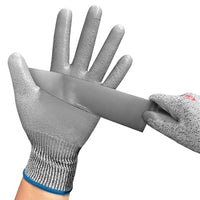 GOL-SIV Cut Resistant Work Gloves, Level 3 Cut Proof Glove with PU Coated, Safety Work Gloves for Metal Fabrication, Wood Working, Construction, Medium