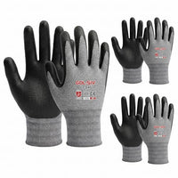 GOL-SIV 15-Gauge Micro-Foam Nitrile Work Gloves for Men and Women, High Dexterity Assembly Gloves, Breathable Seamless Knit, Excellent Oil Grip, 3 Pairs, Large