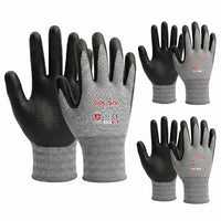 GOL-SIV 15-Gauge Micro-Foam Nitrile Work Gloves for Men and Women, Precision Assembly Utility Gloves, Breathable Snug Fit, Oil Resistant Grip, 3 Pairs, Size M