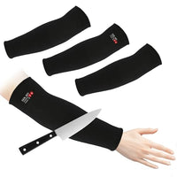 GOL-SIV Arm Protectors For Thin Skin And Bruising, Cut Resistant Sleeves For Men Women, Kevlar Sleeves,A5 Level Protection Arm Sleeves For Gardening (Black, 2pairs, 11.8 In)