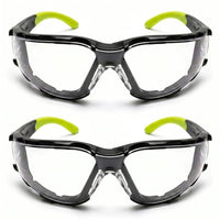 GOL-SIV 24 Pack Bulk Safety Glasses, Industrial Clear Anti-Fog Protective Eyewear, ANSI Z87.1 Wrap-Around PPE Eye Protection with Anti-Slip Fit for Manufacturing, Construction Crew & Lab Visitors