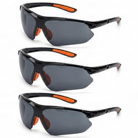 GOL-SIV 36 Pack Bulk Tinted Safety Glasses, Industrial Anti-Fog Safety Sunglasses, ANSI Z87.1 Protective Eyewear with UV Protection & Rubber Nose Pad for Construction Workers, Dark Lens