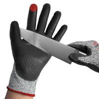 GOL-SIV ANSI A3 Cut Resistant Work Gloves,Nitrile Coated Cut Proof Gloves For Automotive Repair, Machining, Logistics Handling,Woodworking,Touch Screen,Durable(M)