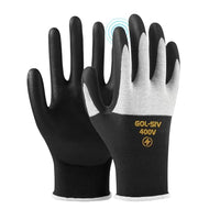 GOL-SIV 400V Electrical Glove For Men Arc Resistant,Flame Retardant,Low Voltage Insulated Gloves,Safety Electrician Gloves,Rubber Non Slip（5 Pairs,XL）