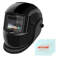 GOL-SIV Welding Helmet Auto Darkening-Solar/Battery Powered-True Color -Wide View Screen Welding Mask-2 Arc Sensor, 0.1ms Response Time-Shade 9-13,For SMAW, MIG, TIG And Grinding