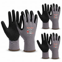 GOL-SIV Micro-Foam Nitrile Work Gloves, 15-Gauge Seamless Knit, Sandy Grip for Mechanics & Assembly,High Dexterity, Oil Resistant, Breathable Open Back Hand Protection(M, 3 pairs)
