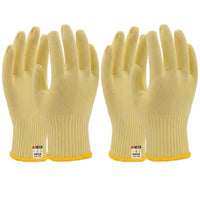 GOL-SIV Aramid Fiber Cut Resistant Work Gloves, Safety Hand Protection for Industrial Metalworking, Glass Handling, Kitchen Cooking & Wood Carving - Breathable Knit, S, 2 Pairs