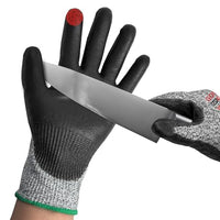 GOL-SIV ANSI A3 Cut Resistant Work Gloves, Nitrile Coated Cut Proof Gloves for Automotive Repair, Machining, Logistics Handling, Woodworking, Touch Screen, Durable, Large