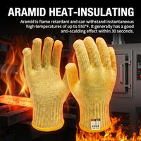 GOL-SIV 5 Pairs Cut Resistant Work Gloves, 7-Gauge Heavy Duty Aramid Fiber, Heat & Cut Protection, Ideal for Metal Glass Handling, Woodworking, Automotive & Industrial Assembly,M