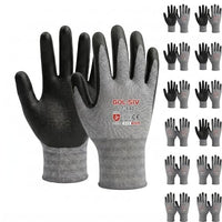 GOL-SIV Safety Work Gloves for Men 12 Pairs, Breathable Micro-Foam Nitrile Coated, Non-Slip Grip for Logistics & Auto Repair, Lightweight 15 Gauge Spandex High Dexterity Fit (XL)