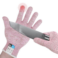 GOL-SIV A5 Cut Resistant Gloves, Level 5 Protection, Safety Work Gloves for Kitchen Cutting, Oyster Shucking, Wood Carving, Meat Cutting, Fish Handling, Pink, XL