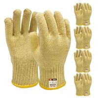 GOL-SIV 5 Pairs Cut Resistant Work Gloves, 7-Gauge Heavy Duty Aramid Fiber, Heat & Cut Protection, Ideal for Metal Glass Handling, Woodworking, Automotive & Industrial Assembly,M