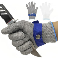 GOL-SIV ANSI 9 Cut Resistant Glove, Stainless Steel Metal Gloves for Cutting, Food Grade for Kitchen Cooking, Oyster Shucking, Mandoline, Fishing, M, 1 Pcs