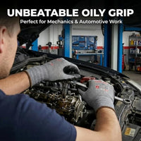 GOL-SIV 15-Gauge Seamless Knit Work Gloves, Micro-Foam Sandy Nitrile Grip for Mechanics & Assembly, Abrasion Resistant, Breathable Open Back Hand Protection (XL, 3 Pairs)
