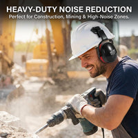 GOL-SIV 32dB Ear Muffs for Hard Hats, Safety Hearing Protection, Black