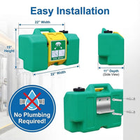 GOL-SIV Portable Eyewash Station, 8 Gallon, Wall Mount, Dual Spray