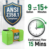 GOL-SIV 9 Gallon Portable Eyewash Station, Wall Mount, 15 Min, OSHA