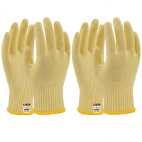 GOL-SIV Aramid Fiber Cut Resistant Work Gloves, Safety Hand Protection for Industrial Metalworking, Glass Handling, Kitchen Cooking & Wood Carving - Breathable Knit, S, 2 Pairs
