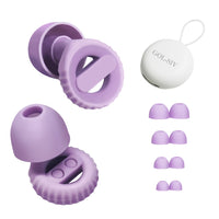 GOL-SIV Ear Plugs for Noise Cancelling,28dB(SNR) Reusable Silicone Earplugs for Sleeping,Concerts, Blocking Noise Reduction,Studying Night Time,Snoring,Purple