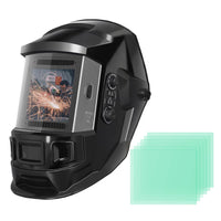 GOL-SIV Auto Darkening Welding Helmet4"×4"-Optical Grade 1/1/1/2-True Color-Solar&Battery Power-4 Sensor,0.1ms Response Time-Wide Shade DIN5-9/9, 13 for SMAW,TIG, MIG, GTAW, Grinding-Lightweight Wear