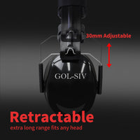 GOL-SIV Noise Reduction Ear Muffs,Sound Proof Ear Protection For Adults,SNR31dB Safety Earmuffs For Gun Range,Airport,Shooting,Construction,Lawn Mowing