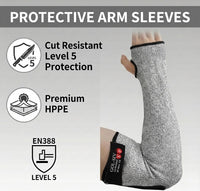 GOL-SIV Cut Resistant Sleeves With Thumb Hole, Arm Protectors For Thin Skin And Bruising, Gardening Sleeves For Women, Men, Elderly (17.7in, Grey)