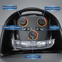 GOL-SIV WHA100 Auto Darkening Welding Helmet-CE EN175 Certification-Solar&Battery Power-4 Sensors, 0.04ms Response Time-Optical Grade 1/1/1/2-True Color Wide View Screen-Shade 8-12 for SMAW, MIG, TIG, GTAW