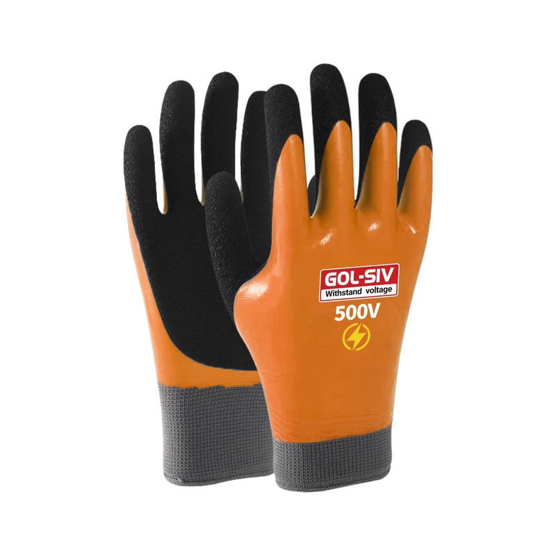 GOL-SIV 500V Insulated Electrician Gloves, Double Insulated, Large