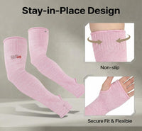 GOL-SIV Cut Resistant Arm Sleeves, Safety Protective Arm Guards with Thumb Holes for Work, Mechanics, Glass Handling, Anti-Slash Protectors for Thin Skin (2 Pairs,Pink, 17.7 In)