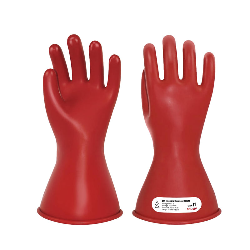 GOL-SIV Class 0 Insulated Electrician Gloves, ASTM D120, 1000V, 1 Pair