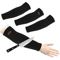 GOL-SIV Arm Protectors For Thin Skin And Bruising, Cut Resistant Sleeves For Men Women, Kevlar Sleeves,A5 Level Protection Arm Sleeves For Gardening (Black, 2pairs, 11.8 In)