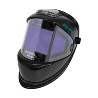 GOL-SIV WHA100 Auto Darkening Welding Helmet-CE EN175 Certification-Solar&Battery Power-4 Sensors, 0.04ms Response Time-Optical Grade 1/1/1/2-True Color Wide View Screen-Shade 8-12 for SMAW, MIG, TIG, GTAW