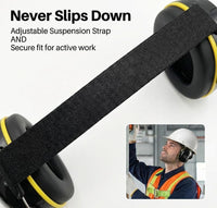 GOL-SIV Neckband Ear Muffs, SNR 30dB Hearing Protection, Black