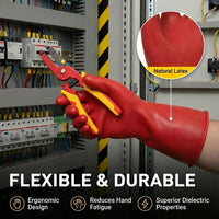 GOL-SIV Class 00 Insulated Electrician Gloves, ASTM D120, 500V, 1 Pair