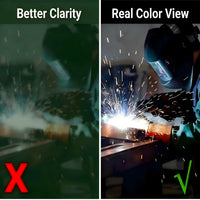 GOL-SIV Welding Helmet Auto Darkening-Solar/Battery Powered-True Color -Wide View Screen Welding Mask-2 Arc Sensor, 0.1ms Response Time-Shade 9-13,For SMAW, MIG, TIG And Grinding