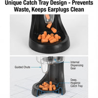 GOL-SIV Earplug Dispenser, 500 Pcs, NRR 33dB, Wall Mount, Orange
