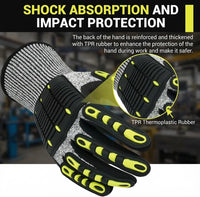 GOL-SIV Impact Protection Gloves,Level5 Cut Resistant Work Gloves,Nitrile Coated Heavy Duty Work Gloves, Anti Vibration Gloves For Men,Women (1Pair,Small)