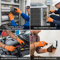 GOL-SIV 500V Insulated Electrician Gloves, Touchscreen, Nylon, Large