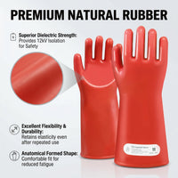 GOL-SIV Class 1 Insulated Electrician Gloves, ASTM D120, 7500V
