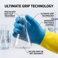 GOL-SIV Neoprene Latex Blend Chemical Gloves, 20 Mil,6 Pairs, XL
