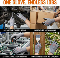GOL-SIV 15-Gauge Micro-Foam Nitrile Work Gloves for Men, High Dexterity Mechanic Gloves, Breathable Flexible Fit, Excellent Oil Grip, 3 Pairs (XL)