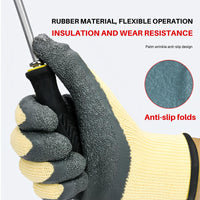 GOL-SIV 400V Low Voltage Insulated Electrician Gloves, Rubber Non-Slip, XL