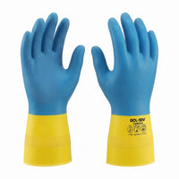 GOL-SIV Neoprene Latex Blend Chemical Gloves, 20 Mil,12 Pairs, L