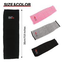 GOL-SIV Arm Protectors For Thin Skin And Bruising, Cut Resistant Sleeves For Men Women, Kevlar Sleeves,A5 Level Protection Arm Sleeves For Gardening (Black, 2pairs, 11.8 In)