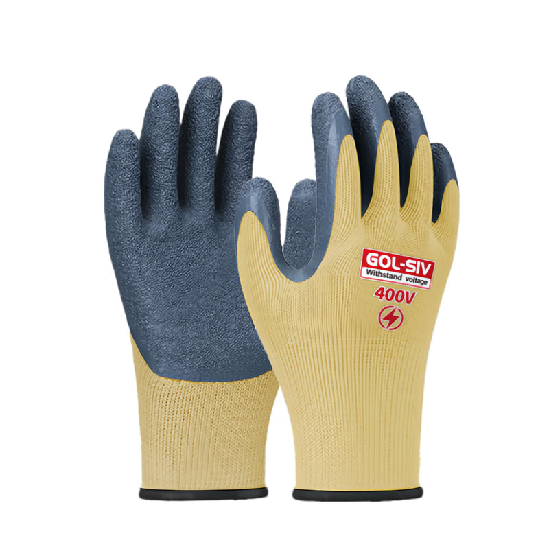 GOL-SIV 400V Insulated Electrician Gloves, Rubber, Non-Slip, Large