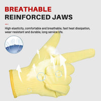 GOL-SIV 5 Pairs Cut Resistant Work Gloves, 7-Gauge Heavy Duty Aramid Fiber, Heat & Cut Protection, Ideal for Metal Glass Handling, Woodworking, Automotive & Industrial Assembly,M