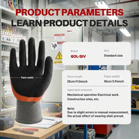 GOL-SIV 400V Electrical Gloves (3 Pairs, XL), Flame Retardant Low Voltage Insulated Gloves, High Grip Rubber Safety Work Gloves for EV, Solar, HVAC & Panel Maintenance