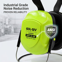 GOL-SIV Behind-the-Head Ear Muffs, SNR 30dB, Hard Hat Compatible