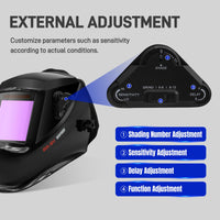 GOL-SIV Auto-Darkening Welding Helmet (with Filter) - Optical Grade 1/1/1/1 External Adjustment - Powered Air Purifying Respirator - High-Precision Filtration Technology Ensures Welding Safety